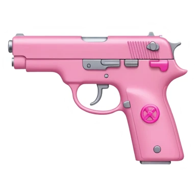 Image of only a hand Holding a pink gun. The nails should be pink too. The gun should be a pistol  sticker
