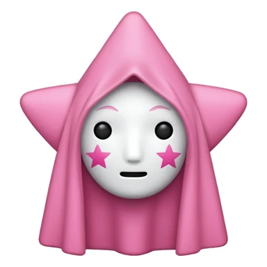 Pink star no face sticker