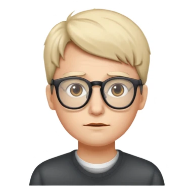 Take the glasses off the following emoji 🤓 sticker