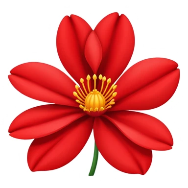 scarlet flower sticker