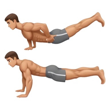 side-view of guy doing decline abdominal Crunches with sixpack sticker