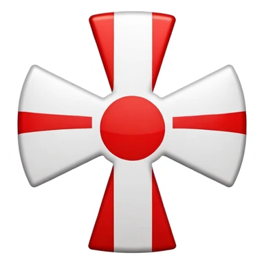 Red Cross medical symbol on white background sticker