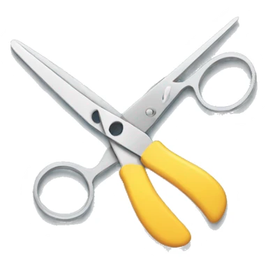 a pair of scissors cutting a film  sticker