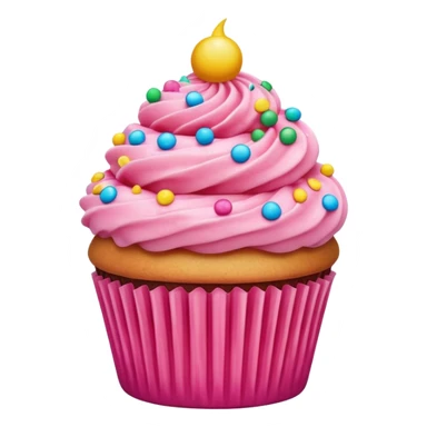 Cupcake with pink icing sticker