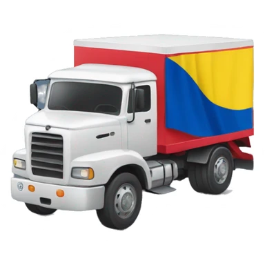 camion de envio con la bandera de colombia sticker