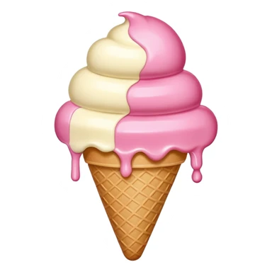 A ice cream heart sticker