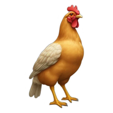Un poussin sur une vache sticker
