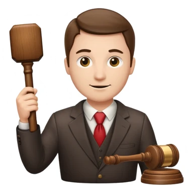 auctioneer with gavel selling house sticker