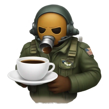 helldiver drinking coffee sticker