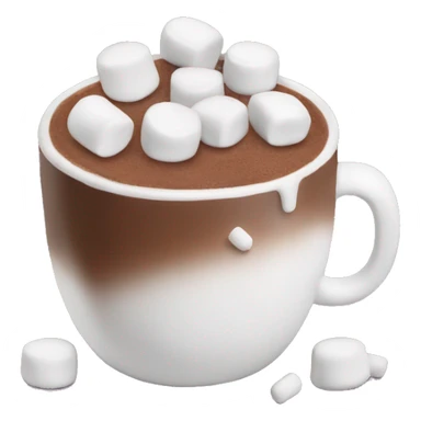 Mug of hot chocolate with mini marshmallows sticker