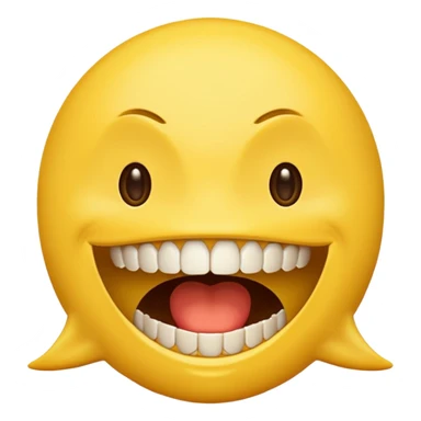 a face with a large opened mouth in emoji of whatsapp style (yellow). Larger is, better is sticker