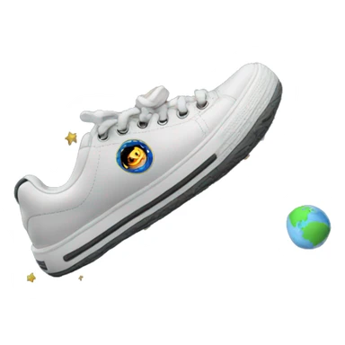 eating a shoe in space sticker