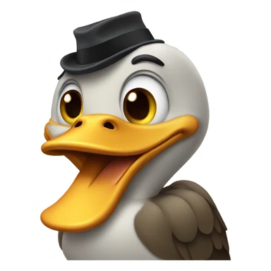 emotionless face duck sticker