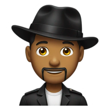 Will Smith with a Black hat sticker