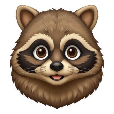  racoon holding a human mustache sticker