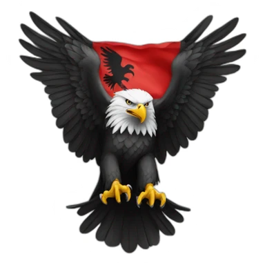 eagle with albanian flag sticker