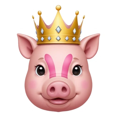 Me gustaría crear un cerdito con corona encima de el nombre yeicobvalentino que sea elegante para logo de mi granja sticker