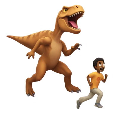 Kevin heart running from a trex sticker