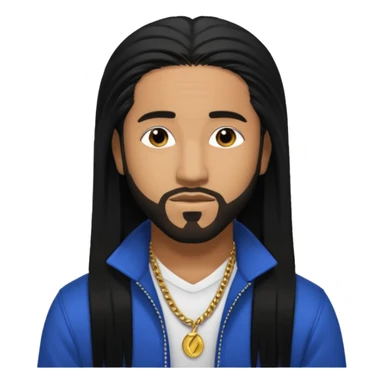 Omarion r&b singer with long black hair sticker
