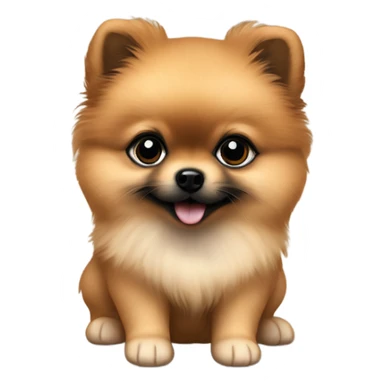 6 month old Pomeranian puppy. Brown with black nose sticker