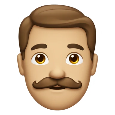 Un homme en costard marron avec une moustache carré et les cheveux plaqués vers la droite sticker