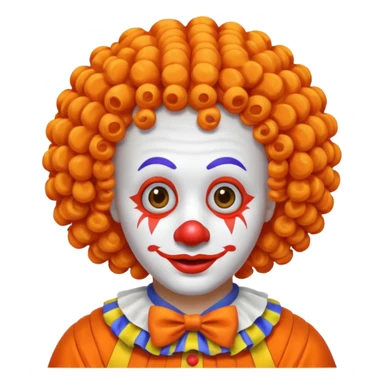 clown wig hair only sticker