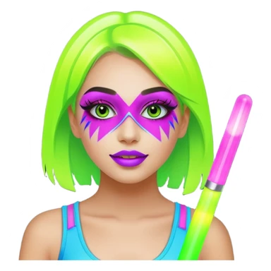 Rave girl sticker