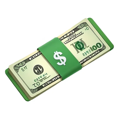 single cash bill sticker