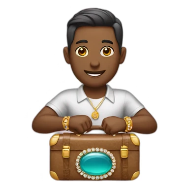 Maletín con joyas sticker