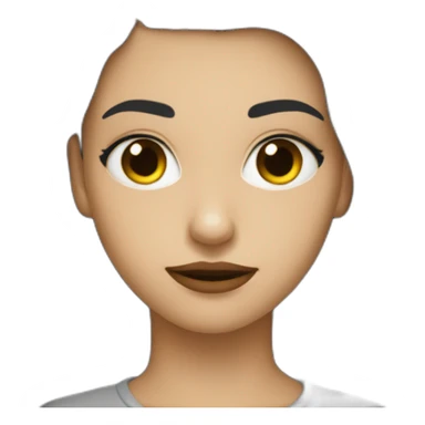 Cara de un joven gótico pensando  sticker