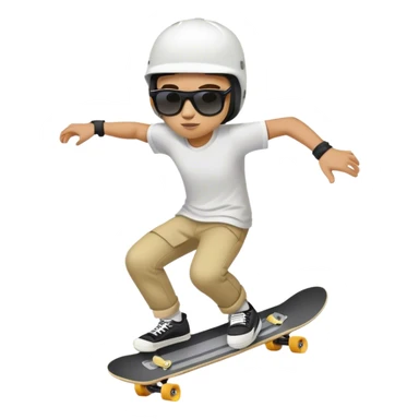 Skibidi rizzler skateboarding  sticker