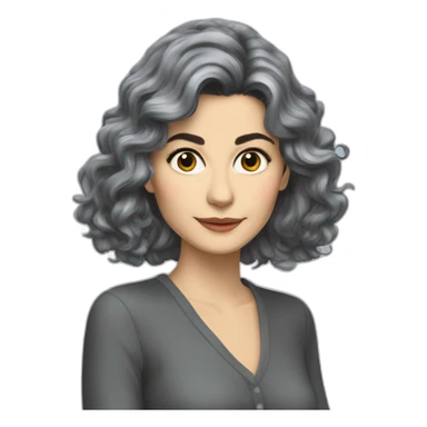 Audrey tautou grey long hair sticker
