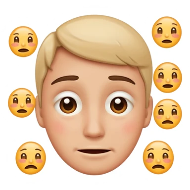 so like a sad face 🥺 and mix of this☺️ and this😔, like someone is sad because you ignore them but they have that cute smiley face with watery but not watery eyes and you cant say no to them, but make it classic emoji not woman or man emoji sticker