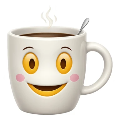 smiley coffee cup good morning sticker