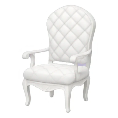 White quilted vanity chair  sticker