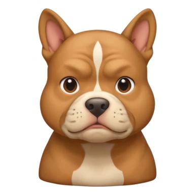 light brown pocket bully facing forwards, head and shoulders sticker