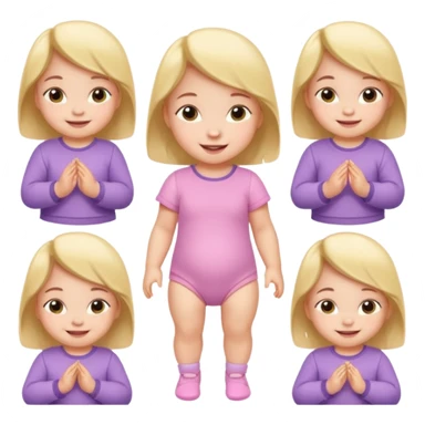 Baby Girl, Different Pose, different outfit, single Baby Girl only. sticker