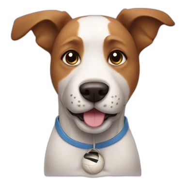 Dog with volleyball sticker