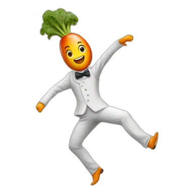 Une carotte qui danse sticker