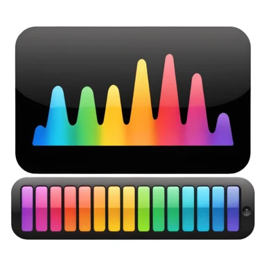 audio spectrum, the spectrum is black sticker