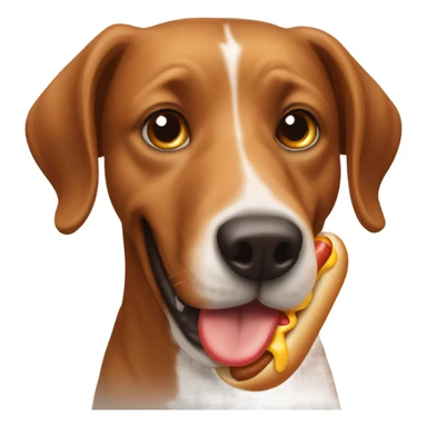 Dog brown taste hot dog sticker