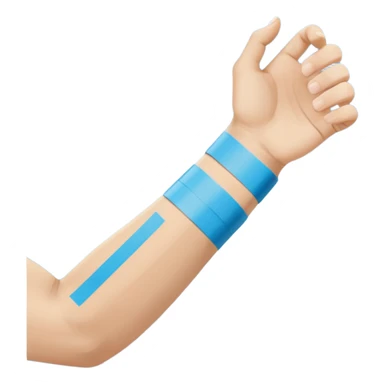 forearm with kinesio tape (physiotherapy)  sticker