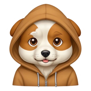 Dog wearing a hoddie  sticker