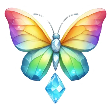 One Rainbow-Diamond-Gem-Butterfly-Crystal-Fly sticker