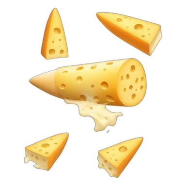 rocket made of cheese sticker
