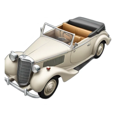 guy driving a 1939 Mercedes Benz 320B in the city sticker
