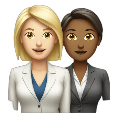 two white business women hr department sticker