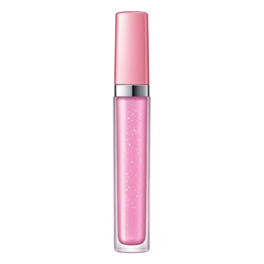 light pink glittery lip gloss tube  sticker