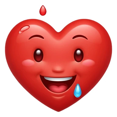 Heart emoji laughing  with tears sticker