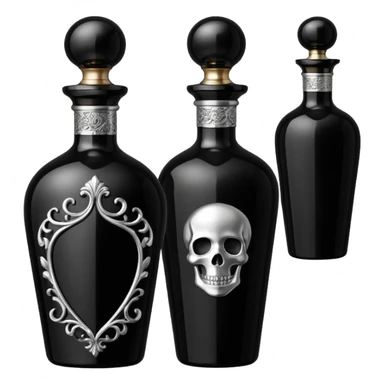 an elegant black poison bottle sticker